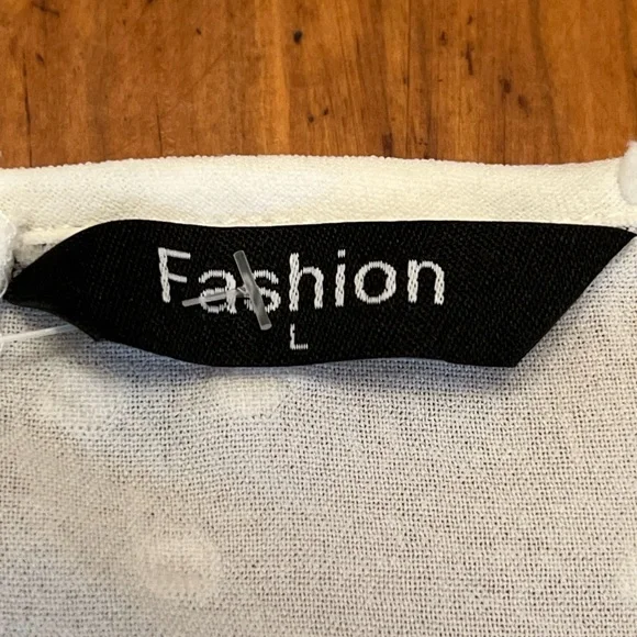 NWT Pretty White Ruffle, Long Sleeve Top - Picture 14 of 16